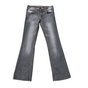 Vintage South Pole Black / Gray Dark Washed Flare Leg Denim Jeans